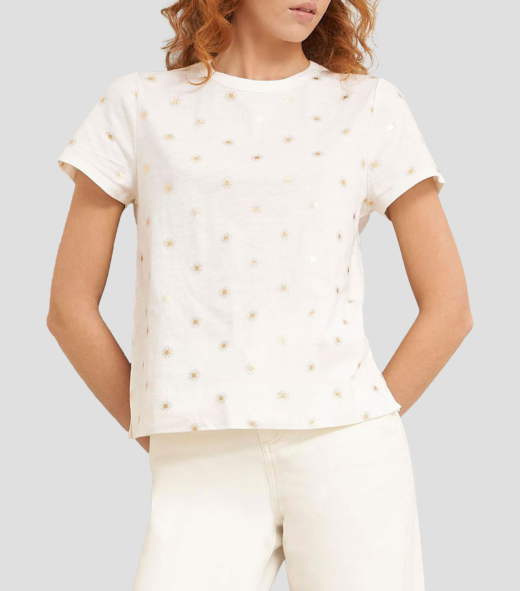 Playera de cuello redondo y manga corta Adaline Mujer